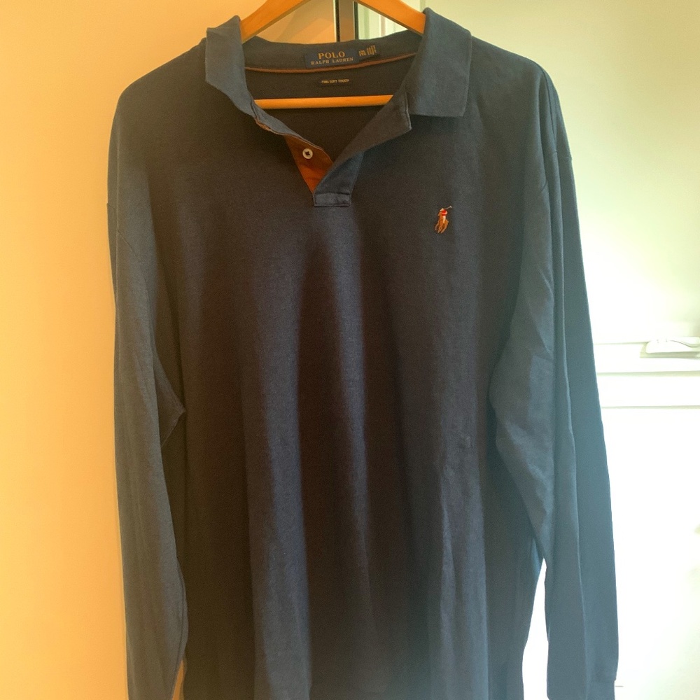 Polo Ralph Lauren Navy Long Sleeve Shirt XXL